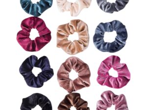 Premium Satin Scrunchies Set – 12 Pcs